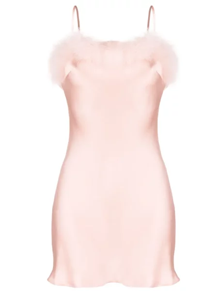 Hedvábné šaty Gilda & Pearl s perlami růžové
