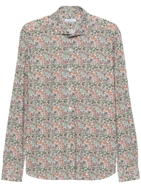 Dlouhá košile Orian s abstraktním vzorem zelená