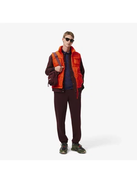 Lacoste Wodoodporna Kamizelka Puchowa pomarańczowa