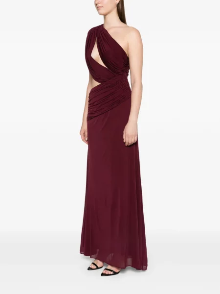 Rochie maxi Arcina Ori asimetrică violet