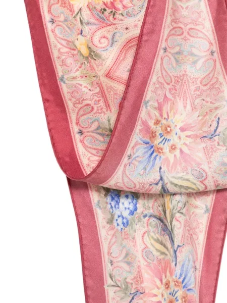 Fular Etro cu imagine cu model paisley roz