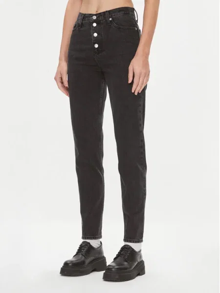 Calvin Klein Jeans Blugi Mom Fit negru