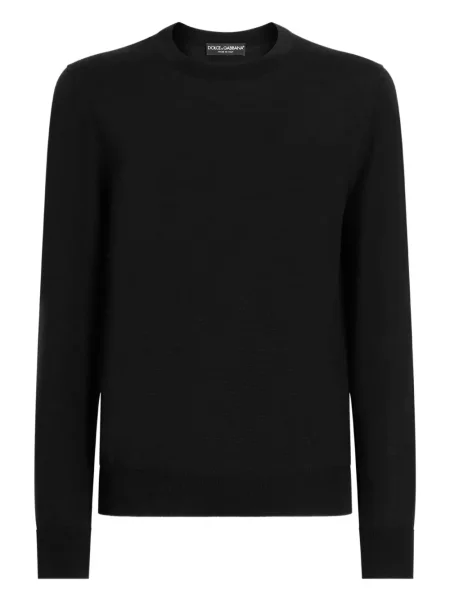 Pulover Dolce & Gabbana cu decolteu rotund negru