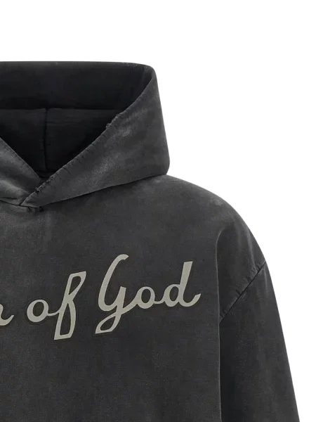 Суичър с качулка Fear Of God с принт сиво