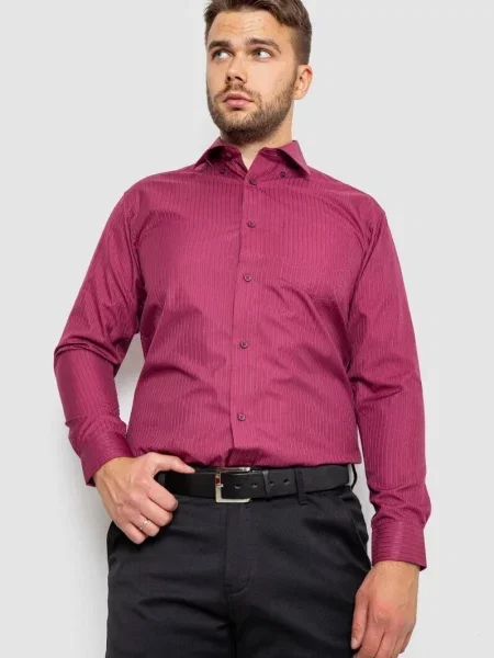 Сорочка Ager бавовна/поліестер бордовий