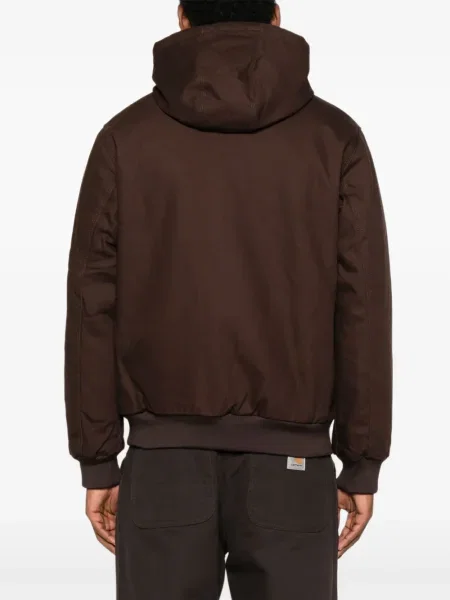 Geacă Carhartt Wip cu glugă maro
