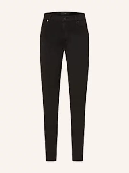 7 For All Mankind Jeansy Skinny Hw Skinny schwarz czarne