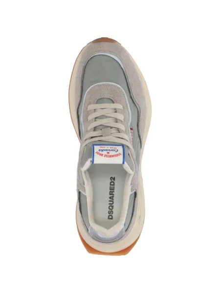 Fűzős csipkés sneaker Dsquared2 szürke