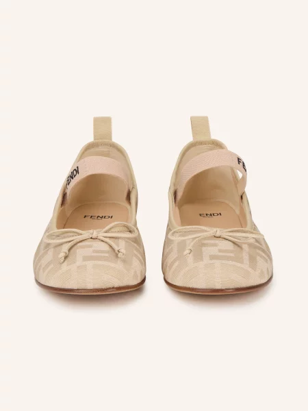 Fendi Baleriny beige beżowe