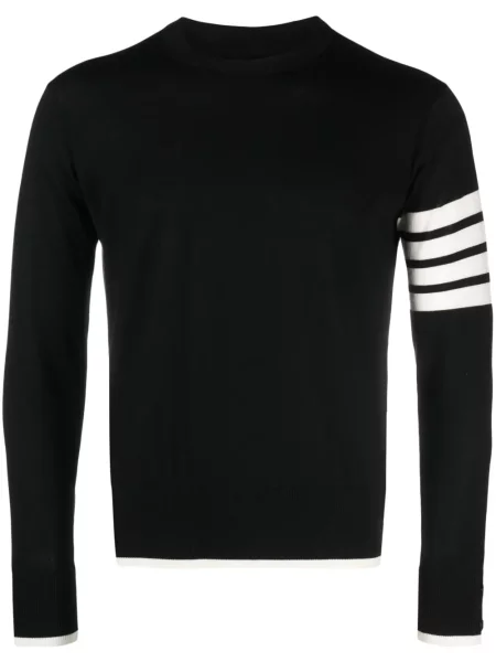Pulover Thom Browne de lână cu dungi negru