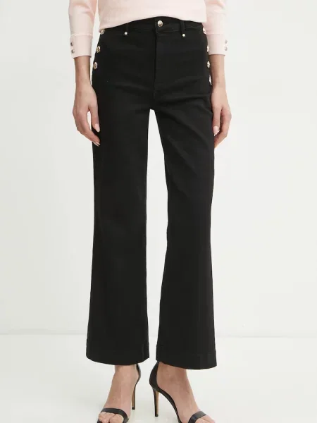 Kalhoty Levi's černá široké high waist šedé