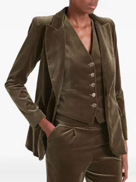 Geacă Temperley London de catifea verde