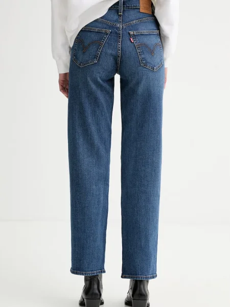 Levi's jeans RIBCAGE FULL LENGTH albastru