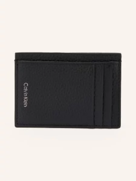 Calvin Klein etui na karty skórzane czarny