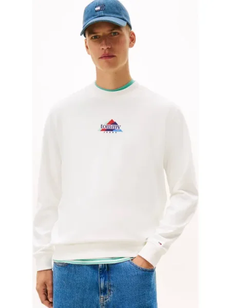 Geacă de blugi Tommy Jeans alb