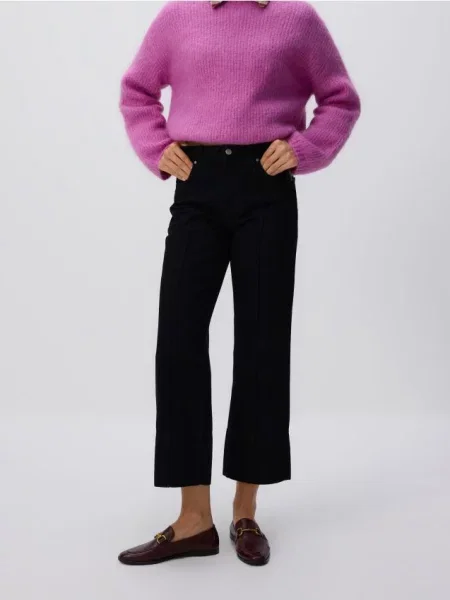 Reserved Джинси straight із відстрочкою чорний