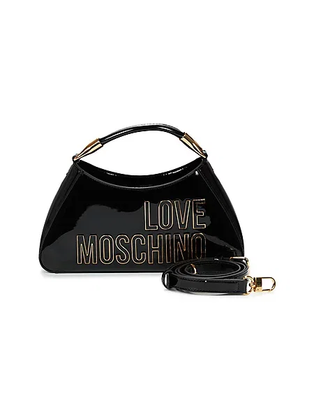 Klasična torbica za okoli pasu Love Moschino črna