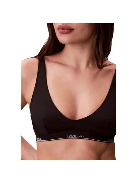 Bralet Calvin Klein Jeans s halter výstrihom čierna