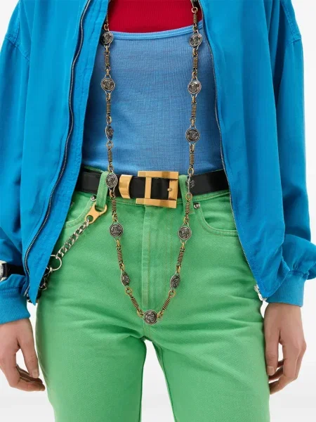 Curea Versace din piele negru