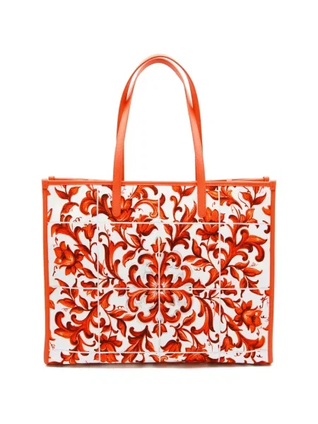 Shopper táska Dolce & Gabbana nyomtatás narancsszínű
