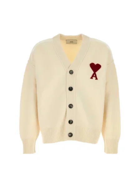 Sweter Ami Paris filcowy biały