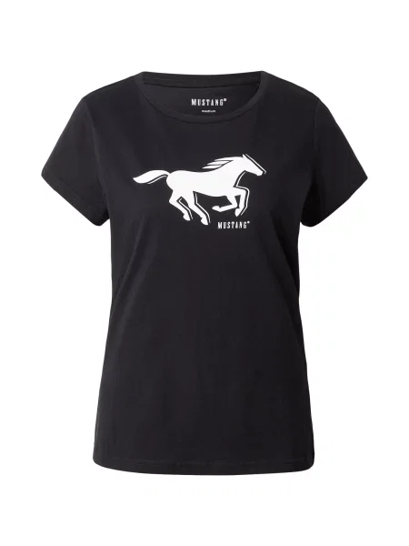 MUSTANG Tricou LOA negru alb