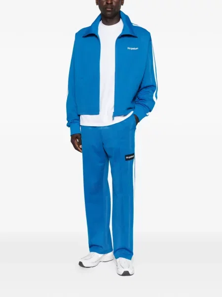 Pantaloni Hopeium cu dungi alergare albastru