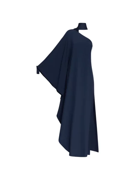 Rochie maxi Taller Marmo cu un umăr gol albastru