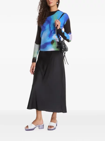Pulover Desigual cu imagine cu imprimeu abstract albastru