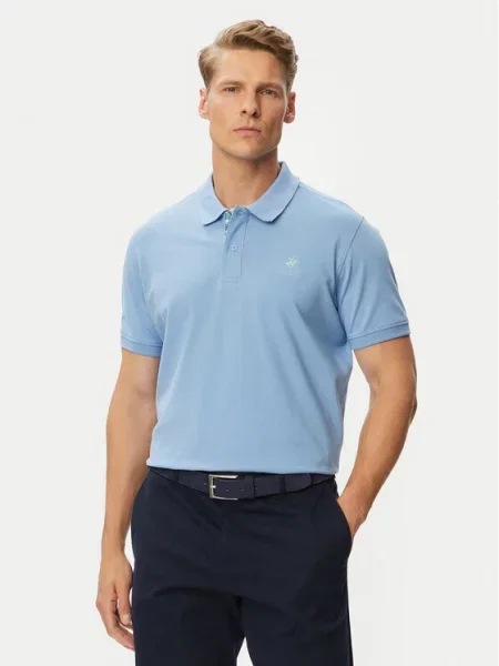 Beverly Hills Polo Club Tricou polo deschis albastru
