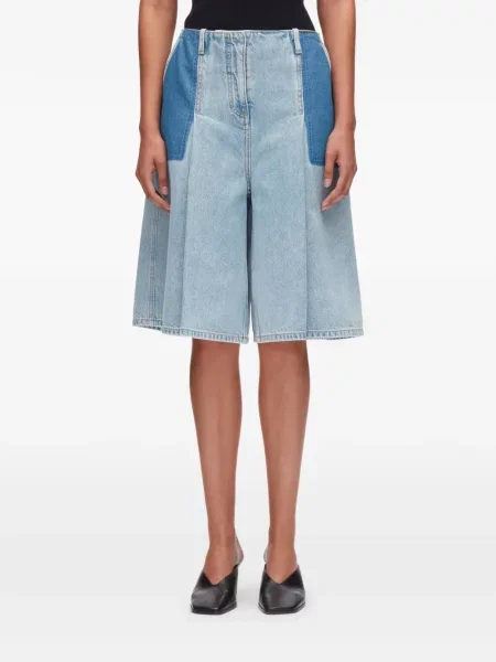 Pantaloni scurți 3.1 Phillip Lim plisate albastru