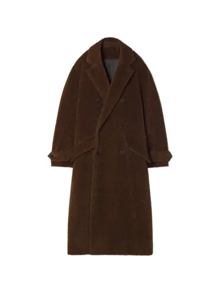 Μάλλινη καμπαρντίνα Lanvin καφέ