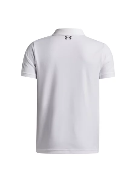Tricou polo copii Under Armour alb