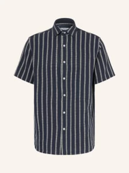 Paul Koszula Z Krótkim Rękawem Comfort Fit blau biała