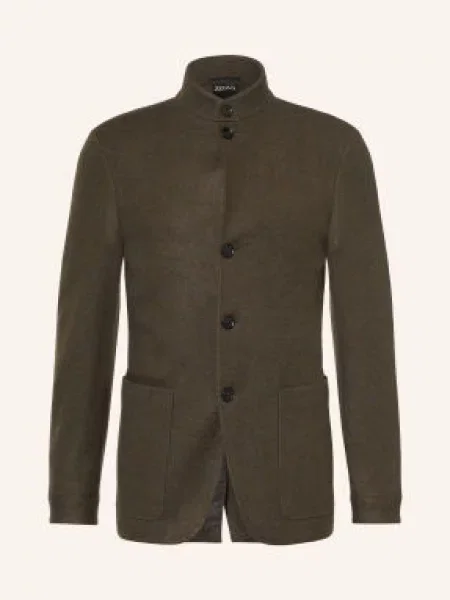 Zegna Bunda Conte S Kašmírem khaki