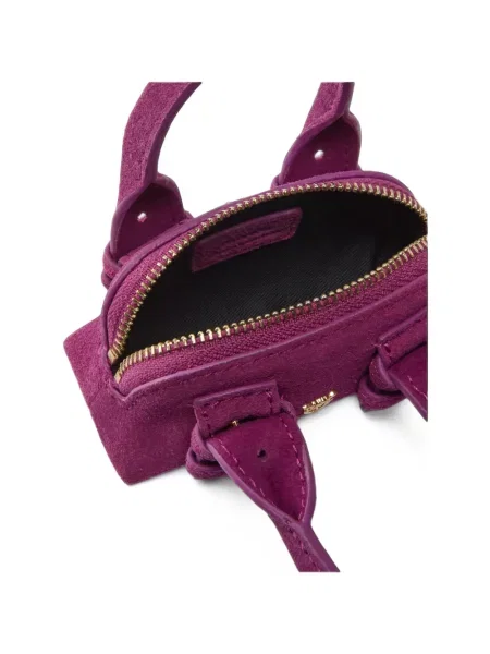 Geantă Pinko din piele de căprioară violet