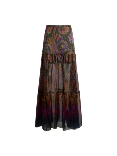 Spódnica maxi Etro zielona