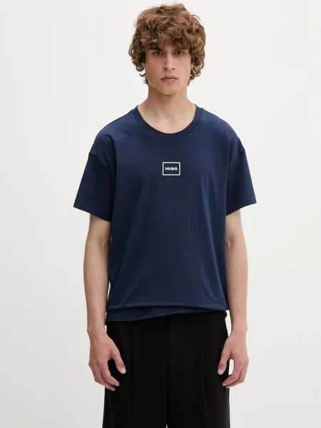 HUGO lounge t-shirt ανδρικό με Laze T-Shirt μπλε