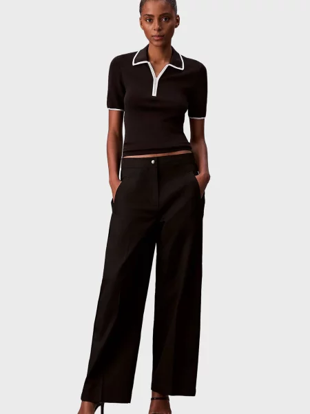 Смугасті штани Calvin Klein Jeans чорні