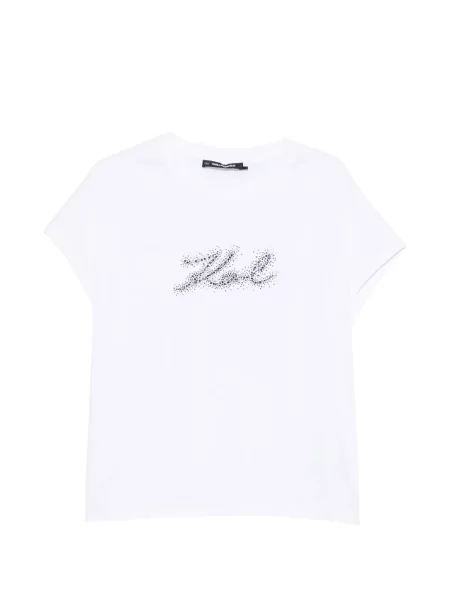 Tricou Karl Lagerfeld cu imagine alb