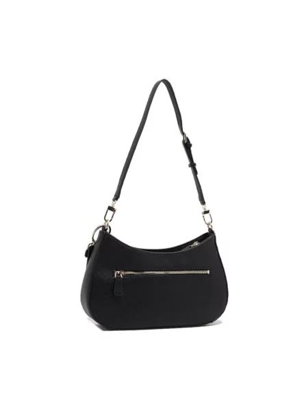 Lniana torebka Guess czarna