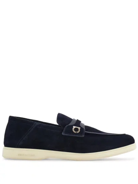 Pantofi loafer Ferragamo din piele de căprioară albastru