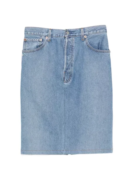 Fustă din denim Bless albastru