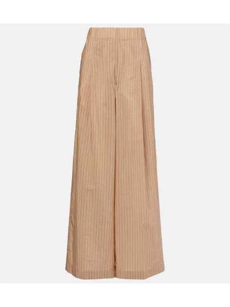 Pantaloni Dries Van Noten cu dungi bej
