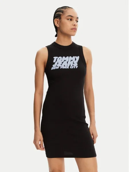 Tommy Jeans Rochie de zi Bubble negru