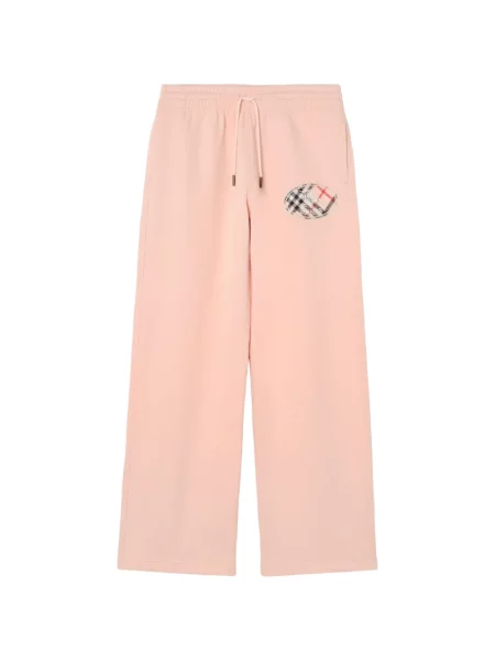 Pantaloni Burberry în carouri alergare roz