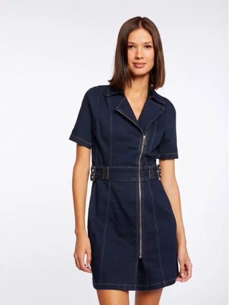 Obleka denim obleka Morgan modra