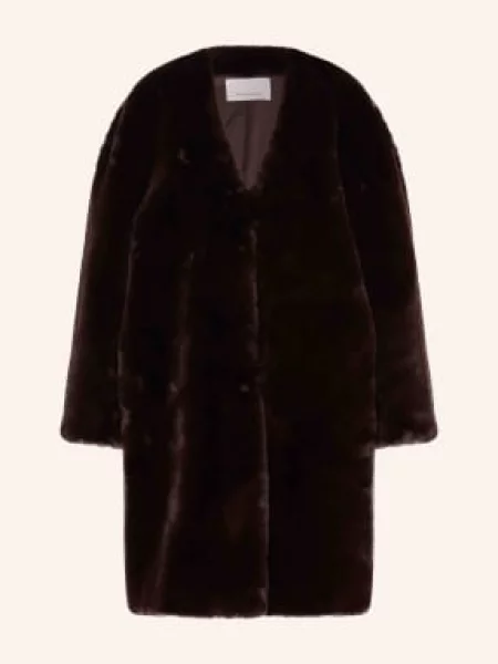 The Frankie Shop Płaszcz Ze Sztucznego Futra Matera braun