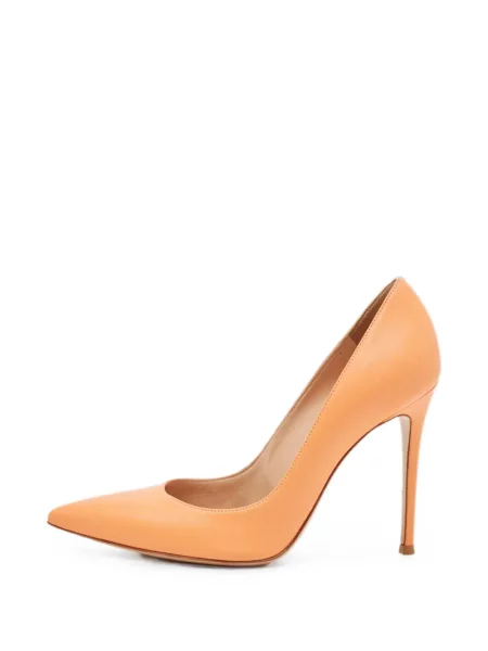 Pantofi cu toc Gianvito Rossi din piele portocaliu