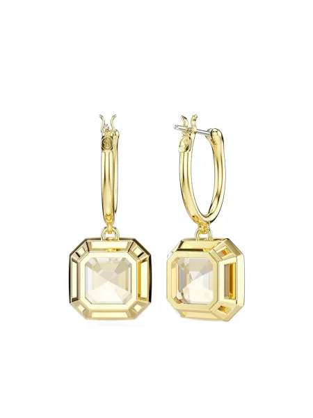 Cercei Swarovski de cristal auriu